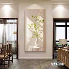 811 - TRANH TREO HÀNH LANG LỐI ĐI - TRANH TRANG TRÍ - TRANH TREO TƯỜNG HOA - BÌNH HOA - KIỂU TRANH ĐƠN DỌC | MÃ T3D-11398
