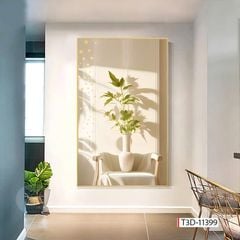 812 - TRANH TREO HÀNH LANG LỐI ĐI - TRANH TRANG TRÍ - TRANH TREO TƯỜNG HOA - BÌNH HOA - KIỂU TRANH ĐƠN DỌC | MÃ T3D-11399