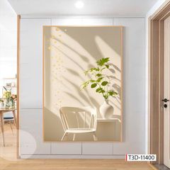 BST173 - TRANH TREO HÀNH LANG LỐI ĐI - TRANH TRANG TRÍ - TRANH TREO TƯỜNG HOA - BÌNH HOA - KIỂU TRANH ĐƠN DỌC