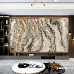 TRANH PVC ỐP TƯỜNG - TRANH VÂN ĐÁ TRẮNG - VÂN MÂY - THẠCH ANH | MÃ T3D-1142297882