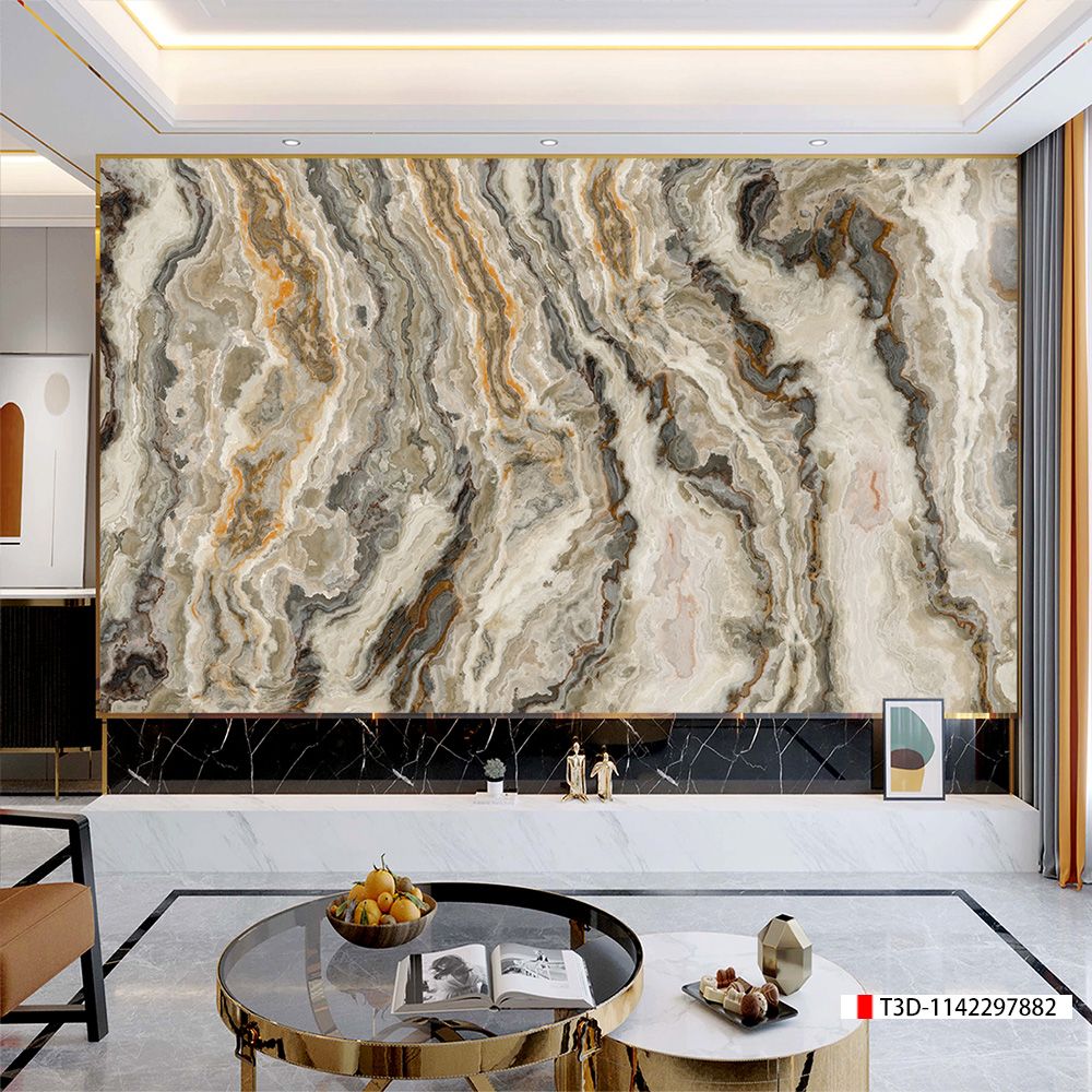 TRANH PVC ỐP TƯỜNG - TRANH VÂN ĐÁ TRẮNG - VÂN MÂY - THẠCH ANH | MÃ T3D-1142297882