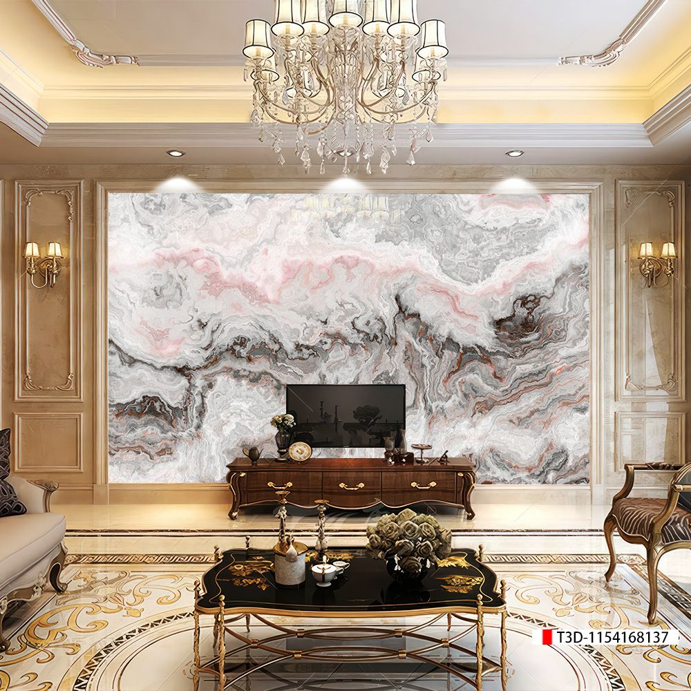 TRANH PVC ỐP TƯỜNG - VÁCH TRANG TRÍ PHÒNG KHÁCH - TRANH VÂN ĐÁ MÃ NÃO | MÃ T3D-1154168137