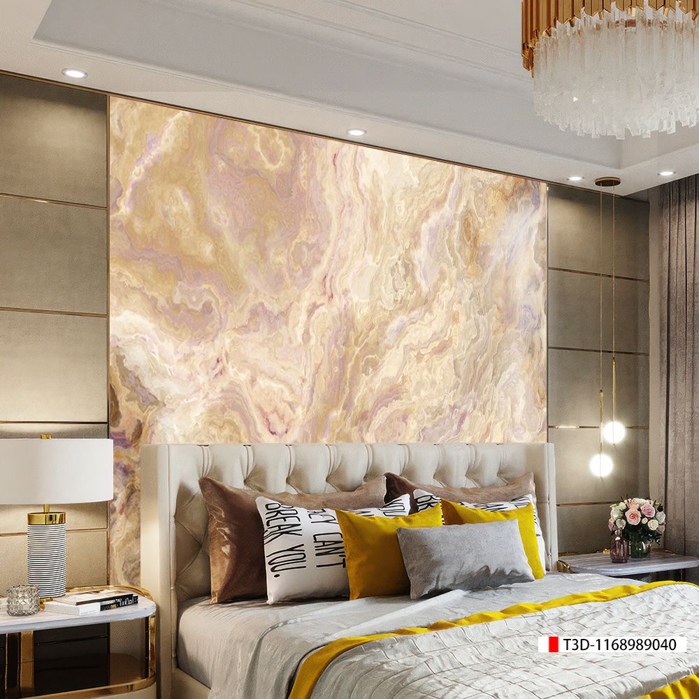 TRANH PVC ỐP TƯỜNG - VÁCH TRANG TRÍ PHÒNG KHÁCH - TRANH VÂN ĐÁ MÃ NÃO | MÃ T3D-1168989040