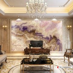 TRANH PVC ỐP TƯỜNG - VÁCH TRANG TRÍ PHÒNG KHÁCH - TRANH VÂN ĐÁ MÃ NÃO | MÃ T3D-1168989043