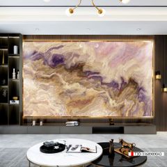 TRANH PVC ỐP TƯỜNG - VÁCH TRANG TRÍ PHÒNG KHÁCH - TRANH VÂN ĐÁ MÃ NÃO | MÃ T3D-1168989043