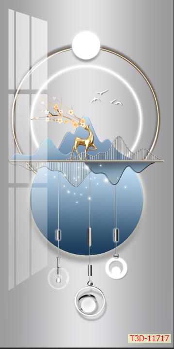 469 - TRANH TREO HÀNH LANG LỐI ĐI - TRANH TRANG TRÍ - TRANH TRANH HƯƠU TÀI LỘC HIỆN ĐẠI | MÃ T3D - 11717