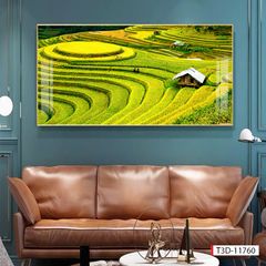 198 - TRANH TREO TƯỜNG PHÒNG KHÁCH, SAU SOFA - TRANH TREO PHONG CẢNH ĐỒNG QUÊ | T3D-11760