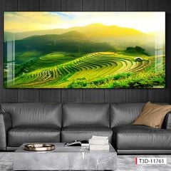 199 - TRANH TREO TƯỜNG PHÒNG KHÁCH, SAU SOFA - TRANH TREO PHONG CẢNH ĐỒNG QUÊ | T3D-11761