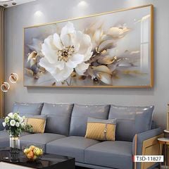 310 - TRANH TREO TƯỜNG PHÒNG KHÁCH HIỆN ĐẠI SANG TRỌNG -TRANH HOA, BÌNH HOA 3D | MÃ TRANH  T3D-11827
