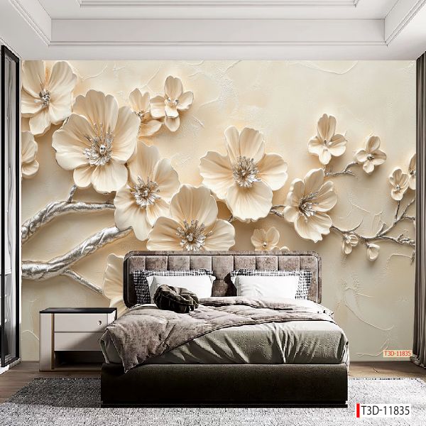 195 TRANH DÁN TƯỜNG 3D -TRANH DÁN PHÒNG NGỦ HOA 3D- TRANH DÁN PHÒNG KHÁCH SAU SOFA  |MÃ TRANH T3D-11835
