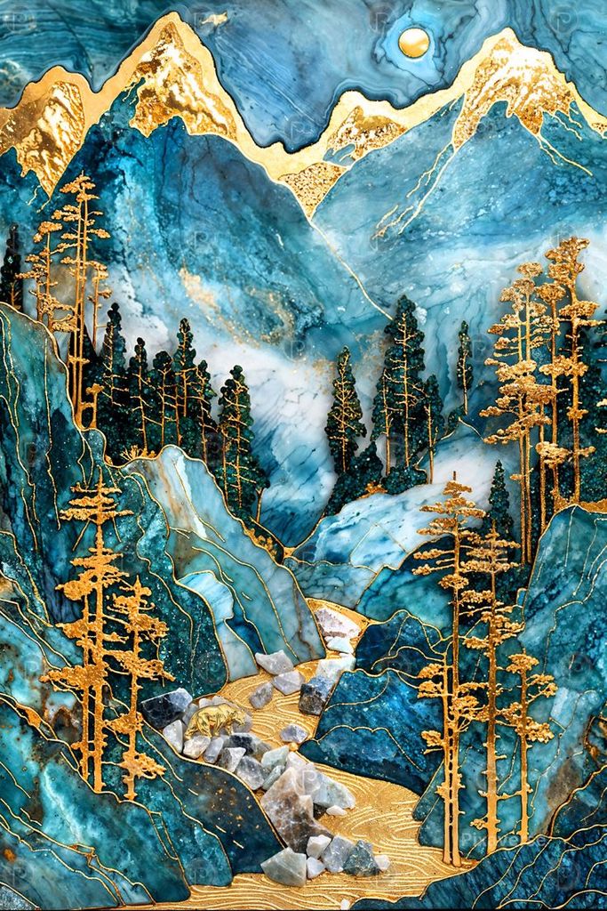 271 - TRANH TREO TƯỜNG CHIẾU NGHỈ CẦU THANG LỐI ĐI - TRANH TREO PHONG CẢNH SÔNG - NÚI - BIỂN| MÃ T3D-11885