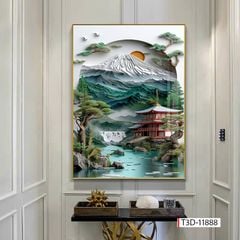 274 - TRANH TREO TƯỜNG CHIẾU NGHỈ CẦU THANG LỐI ĐI - TRANH TREO PHONG CẢNH SÔNG - NÚI - BIỂN| MÃ T3D-11888