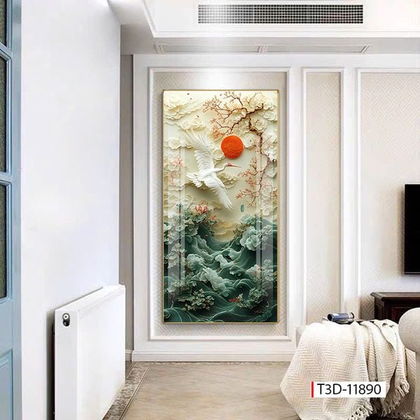 276 - TRANH TREO TƯỜNG CHIẾU NGHỈ CẦU THANG LỐI ĐI - TRANH TREO PHONG CẢNH SÔNG - NÚI - BIỂN| MÃ T3D-11890