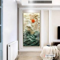 276 - TRANH TREO TƯỜNG CHIẾU NGHỈ CẦU THANG LỐI ĐI - TRANH TREO PHONG CẢNH SÔNG - NÚI - BIỂN| MÃ T3D-11890