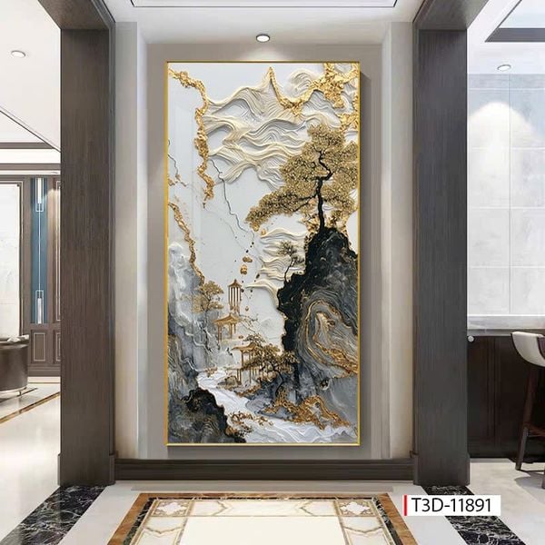 277 - TRANH TREO TƯỜNG CHIẾU NGHỈ CẦU THANG LỐI ĐI - TRANH TREO PHONG CẢNH SÔNG - NÚI - BIỂN| MÃ T3D-11891
