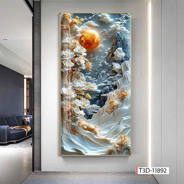 278 - TRANH TREO TƯỜNG CHIẾU NGHỈ CẦU THANG LỐI ĐI - TRANH TREO PHONG CẢNH SÔNG - NÚI - BIỂN| MÃ T3D-11892