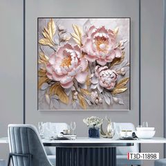 278 TRANH TREO TƯỜNG HOA 3D - TRANH TREO PHÒNG ĂN - TRANH TREO PHÒNG BẾP | MÃ TRANH T3D-11898