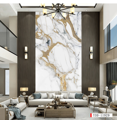 281 - TẤM ỐP VÂN ĐÁ THÔNG TẦNG - VÂN ĐÁ DUPLEX - TẤM ỐP PVC PHÒNG KHÁCH |  MÃ TRANH T3D-11929