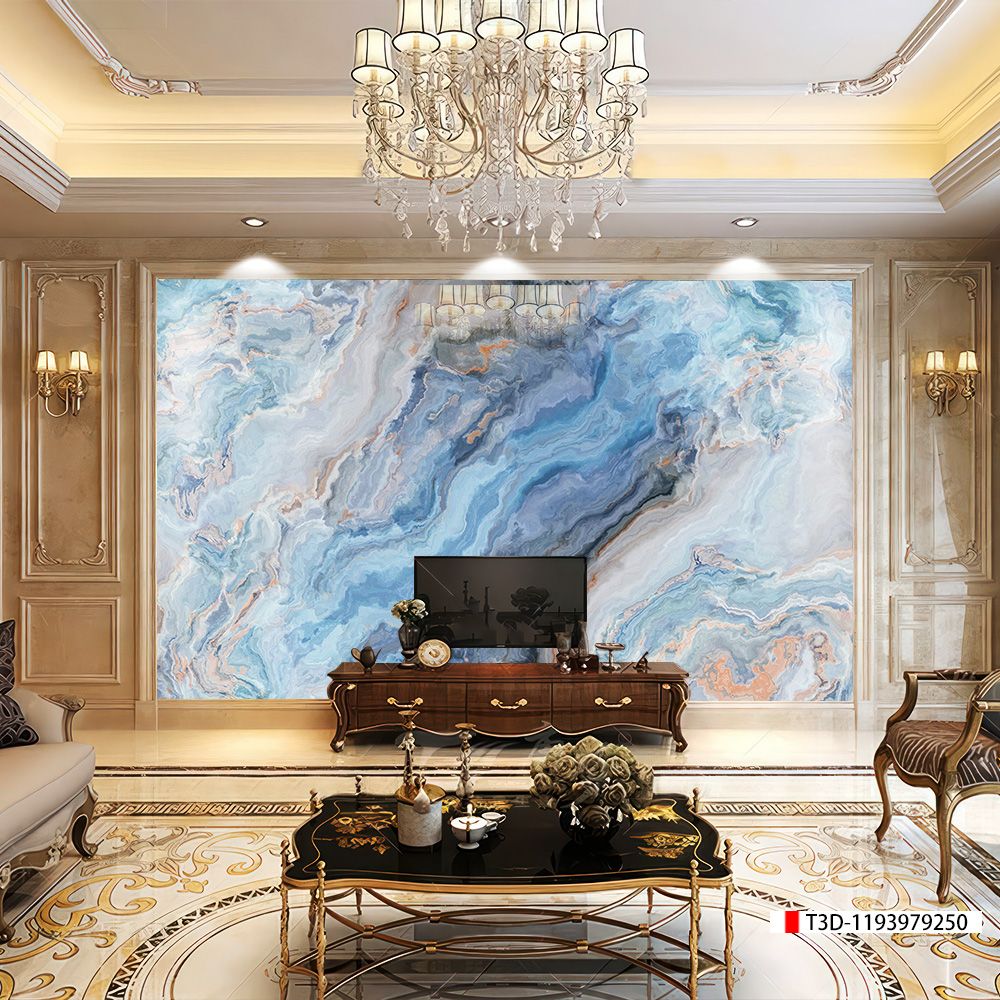 TRANH PVC ỐP TƯỜNG - VÁCH TRANG TRÍ PHÒNG KHÁCH - TRANH VÂN ĐÁ MÃ NÃO | MÃ T3D-1193979250