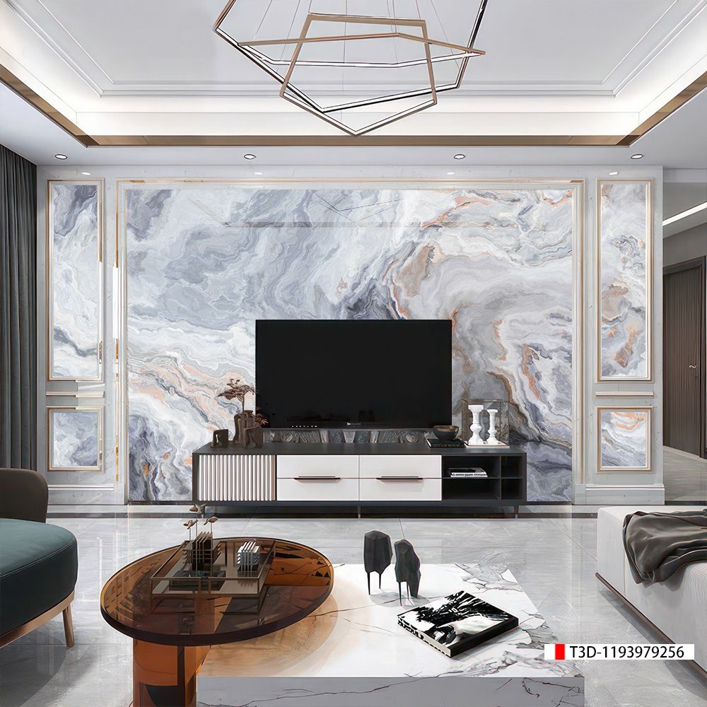 TRANH PVC ỐP TƯỜNG - VÁCH TRANG TRÍ PHÒNG KHÁCH - TRANH VÂN ĐÁ MÃ NÃO | MÃ TT3D-1193979256