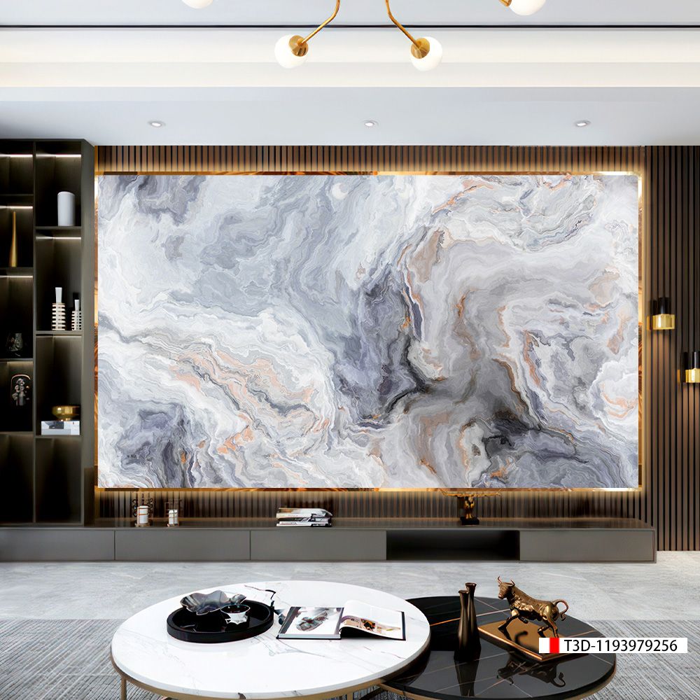 TRANH PVC ỐP TƯỜNG - VÁCH TRANG TRÍ PHÒNG KHÁCH - TRANH VÂN ĐÁ MÃ NÃO | MÃ TT3D-1193979256