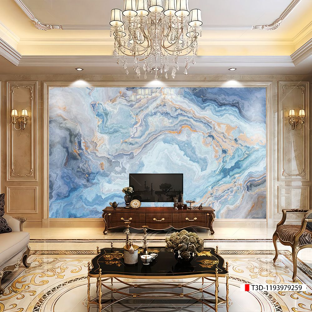 TRANH PVC ỐP TƯỜNG - VÁCH TRANG TRÍ PHÒNG KHÁCH - TRANH VÂN ĐÁ MÃ NÃO | MÃ T3D-1193979259