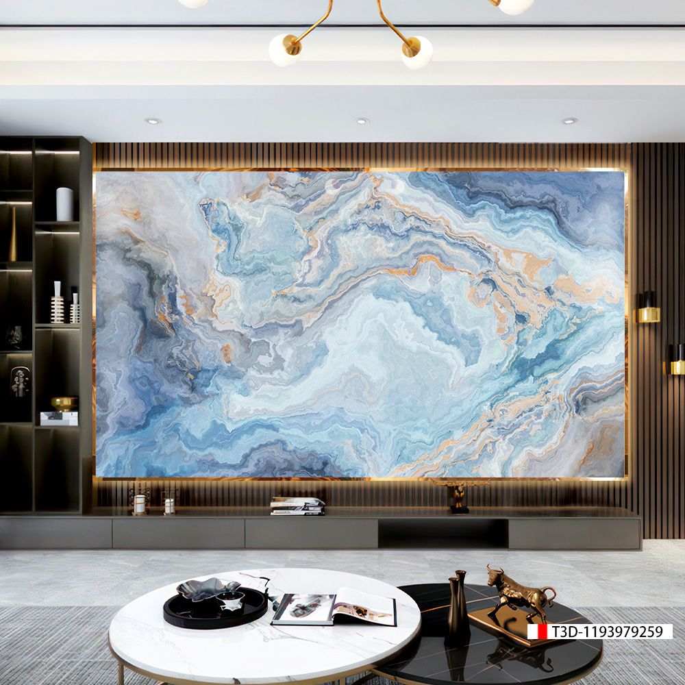 TRANH PVC ỐP TƯỜNG - VÁCH TRANG TRÍ PHÒNG KHÁCH - TRANH VÂN ĐÁ MÃ NÃO | MÃ T3D-1193979259