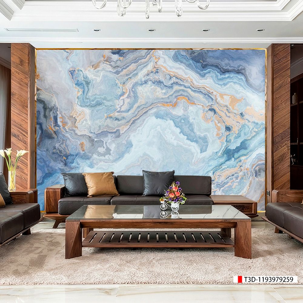 TRANH PVC ỐP TƯỜNG - VÁCH TRANG TRÍ PHÒNG KHÁCH - TRANH VÂN ĐÁ MÃ NÃO | MÃ T3D-1193979259