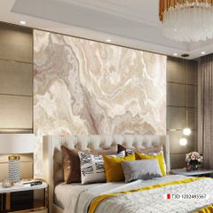 TRANH PVC ỐP TƯỜNG - VÁCH TRANG TRÍ PHÒNG KHÁCH - TRANH VÂN ĐÁ MÃ NÃO | MÃ T3D-1202485567