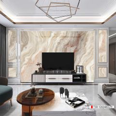 TRANH PVC ỐP TƯỜNG - VÁCH TRANG TRÍ PHÒNG KHÁCH - TRANH VÂN ĐÁ MÃ NÃO | MÃ T3D-1202485579