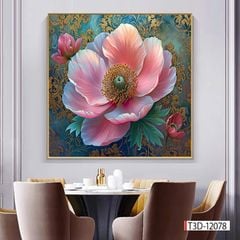 400 - TRANH TREO PHÒNG ĂN HIỆN ĐẠI - TRANH TRANG TRÍ - TRANH TREO TƯỜNG HOA BÌNH HOA - KIỂU TRANH LIỀN KHỔ | MÃ T3D- T3D-12078