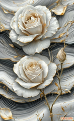 648- TRANH TREO HÀNH LANG, LỐI ĐI- TRANH TRANG TRÍ - TRANH TREO TƯỜNG HOA BÌNH HOA - KIỂU TRANH LIỀN KHỔ | MÃ T3D-12570