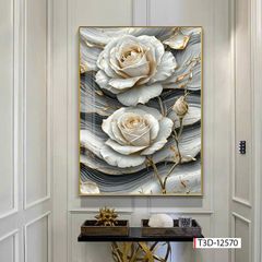 648- TRANH TREO HÀNH LANG, LỐI ĐI- TRANH TRANG TRÍ - TRANH TREO TƯỜNG HOA BÌNH HOA - KIỂU TRANH LIỀN KHỔ | MÃ T3D-12570