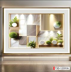 721 - TRANH DÁN TƯỜNG HÀNH LANG LỐI ĐI CẦU THANG - TRANH TRANG TRÍ - TRANH DÁN TƯỜNG TIỂU CẢNH 3D - KIỂU TRANH LIỀN KHỔ| MÃ T3D-12591A