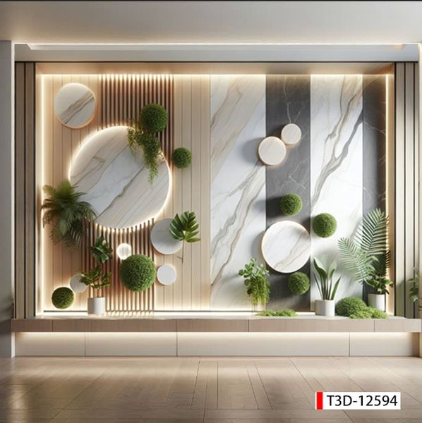 724 - TRANH DÁN TƯỜNG HÀNH LANG LỐI ĐI CẦU THANG - TRANH TRANG TRÍ - TRANH DÁN TƯỜNG TIỂU CẢNH 3D - KIỂU TRANH LIỀN KHỔ| MÃ T3D-12594