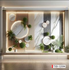 724 - TRANH DÁN TƯỜNG HÀNH LANG LỐI ĐI CẦU THANG - TRANH TRANG TRÍ - TRANH DÁN TƯỜNG TIỂU CẢNH 3D - KIỂU TRANH LIỀN KHỔ| MÃ T3D-12594