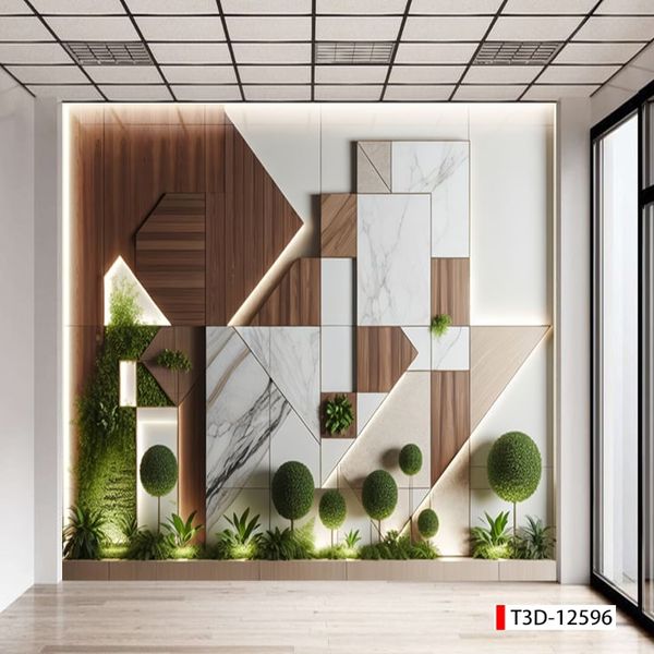 726 - TRANH DÁN TƯỜNG HÀNH LANG LỐI ĐI CẦU THANG - TRANH TRANG TRÍ - TRANH DÁN TƯỜNG TIỂU CẢNH 3D - KIỂU TRANH LIỀN KHỔ| MÃ T3D-12596