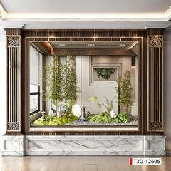 657 - TRANH DÁN TƯỜNG HÀNH LANG LỐI ĐI CẦU THANG - TRANH TRANG TRÍ - TRANH DÁN TƯỜNG TIỂU CẢNH - KIỂU TRANH LIỀN KHỔ| MÃ T3D-12606