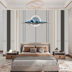 689 - TRANH DÁN TƯỜNG PHÒNG NGỦ - TRANH TRANG TRÍ - TRANH DÁN TƯỜNG HIỆN ĐẠI - KIỂU TRANH LIỀN KHỔ| MÃ T3D-12619