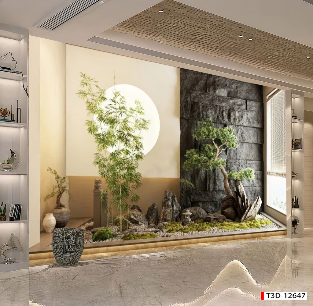 655 - TRANH DÁN TƯỜNG HÀNH LANG LỐI ĐI CẦU THANG - TRANH TRANG TRÍ - TRANH DÁN TƯỜNG TIỂU CẢNH - KIỂU TRANH LIỀN KHỔ| MÃ  T3D-12647