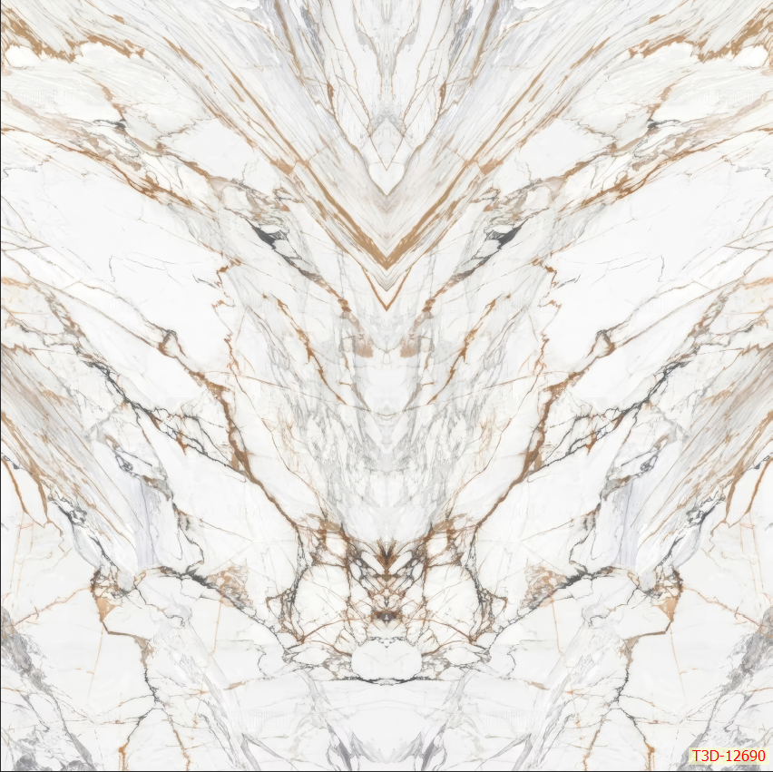 693 - TRANH VÂN ĐÁ ĐỐI XỨNG - TẤM ỐP TRANG TRÍ PHÒNG KHÁCH, VÁCH TIVI - TRANH VÂN ĐÁ HIỆN ĐẠI | MÃ T3D-12690