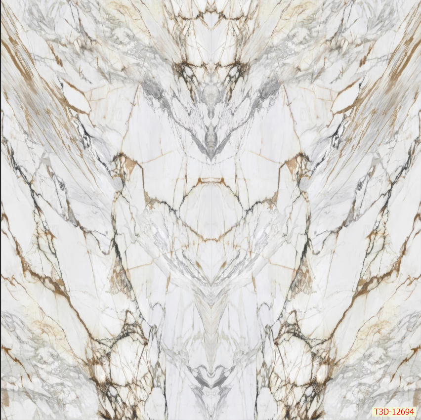 697 - TRANH VÂN ĐÁ ĐỐI XỨNG - TẤM ỐP TRANG TRÍ PHÒNG KHÁCH, VÁCH TIVI - TRANH VÂN ĐÁ HIỆN ĐẠI | MÃ T3D-12694