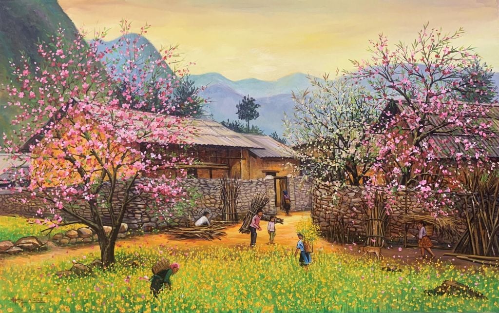 702 - TRANH TREO PHÒNG PHÒNG KHÁCH HIỆN ĐẠI - TRANH TRANG TRÍ - TRANH TREO TƯỜNG ĐỒNG QUÊ - KIỂU TRANH LIỀN KHỔ | MÃ T3D-12714