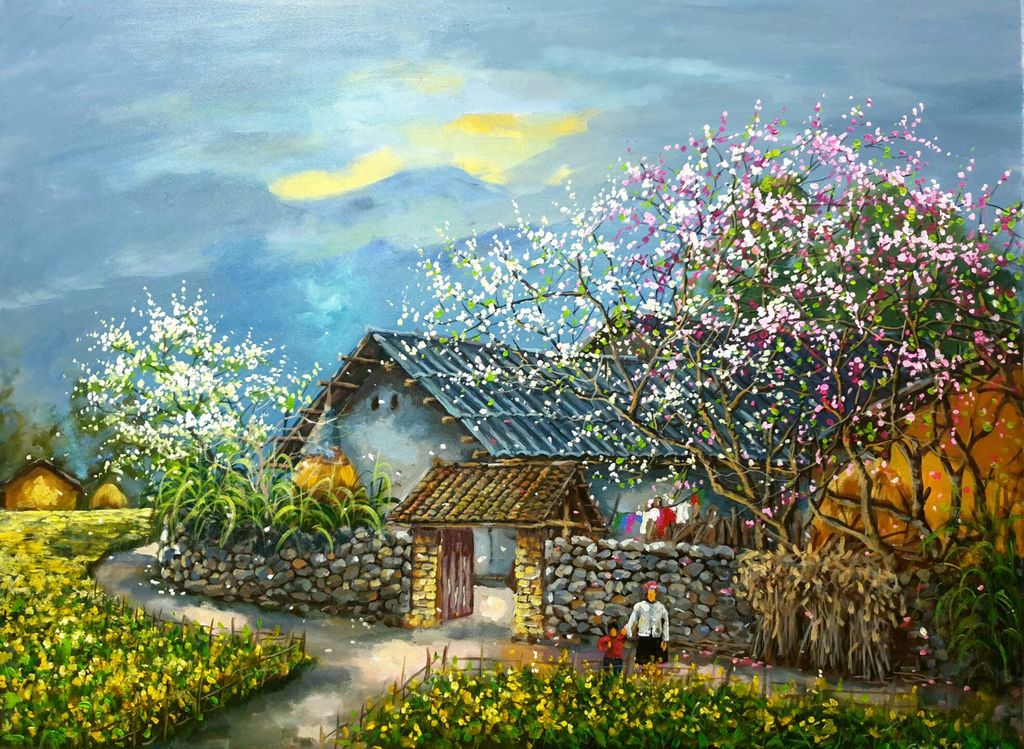 704 - TRANH TREO PHÒNG PHÒNG KHÁCH HIỆN ĐẠI - TRANH TRANG TRÍ - TRANH TREO TƯỜNG ĐỒNG QUÊ - KIỂU TRANH LIỀN KHỔ | MÃ T3D-12716