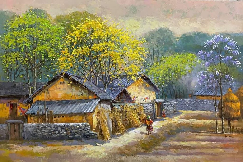 707 - TRANH TREO PHÒNG PHÒNG KHÁCH HIỆN ĐẠI - TRANH TRANG TRÍ - TRANH TREO TƯỜNG ĐỒNG QUÊ - KIỂU TRANH LIỀN KHỔ | MÃ T3D-12719