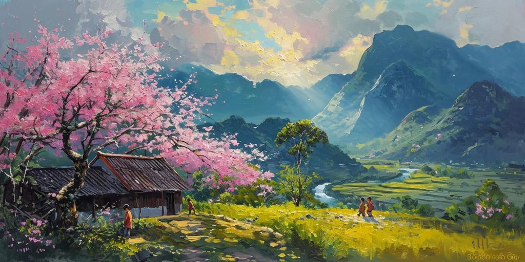 708 - TRANH TREO PHÒNG PHÒNG KHÁCH HIỆN ĐẠI - TRANH TRANG TRÍ - TRANH TREO TƯỜNG ĐỒNG QUÊ - KIỂU TRANH LIỀN KHỔ | MÃ T3D-12720