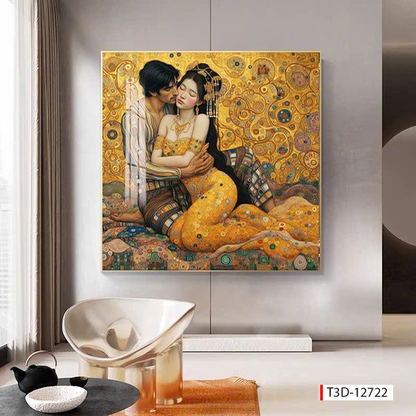 710 - TRANH TREO HÀNH LANG LỐI ĐI - TRANH TRANG TRÍ - TRANH CÔ GÁI NGHỆ THUẬT - KIỂU TRANH LIỀN KHỔ | MÃ T3D-12722