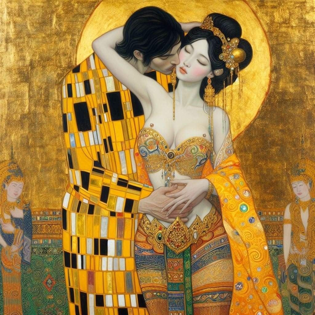 711 - TRANH TREO HÀNH LANG LỐI ĐI - TRANH TRANG TRÍ - TRANH CÔ GÁI NGHỆ THUẬT - KIỂU TRANH LIỀN KHỔ | MÃ T3D-12723