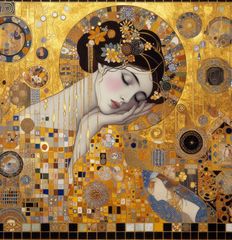 712 - TRANH TREO HÀNH LANG LỐI ĐI - TRANH TRANG TRÍ - TRANH CÔ GÁI NGHỆ THUẬT - KIỂU TRANH LIỀN KHỔ | MÃ T3D-12724