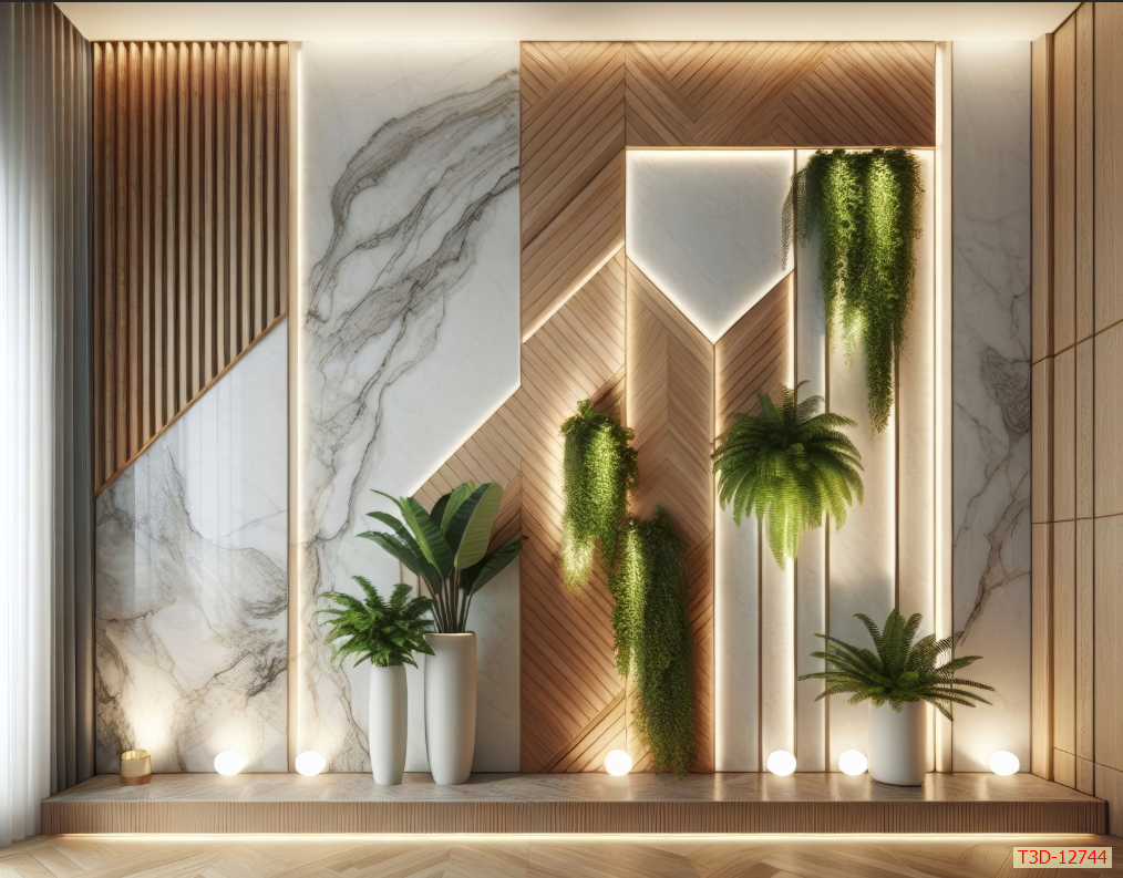 731 - TRANH DÁN TƯỜNG HÀNH LANG LỐI ĐI CẦU THANG - TRANH TRANG TRÍ - TRANH DÁN TƯỜNG TIỂU CẢNH 3D - KIỂU TRANH LIỀN KHỔ| MÃ T3D-12744